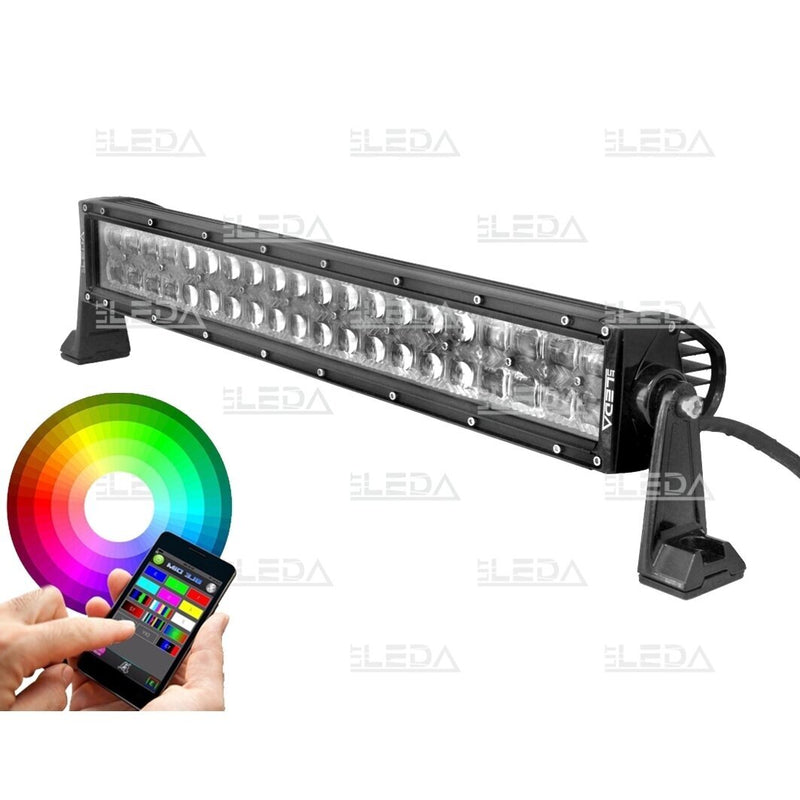 120W(6086Lm) 40x3W LED 2525 CREE + RGB LED lineārais gaismeklis, IP67, CE, RoHS, FCC, EMC, 628mm, auksti balta gaisma 6000K