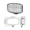 50W+8W(5200Lm) 10-30V 14 LED COMBO work lamp, IP67, cool white light 6000K