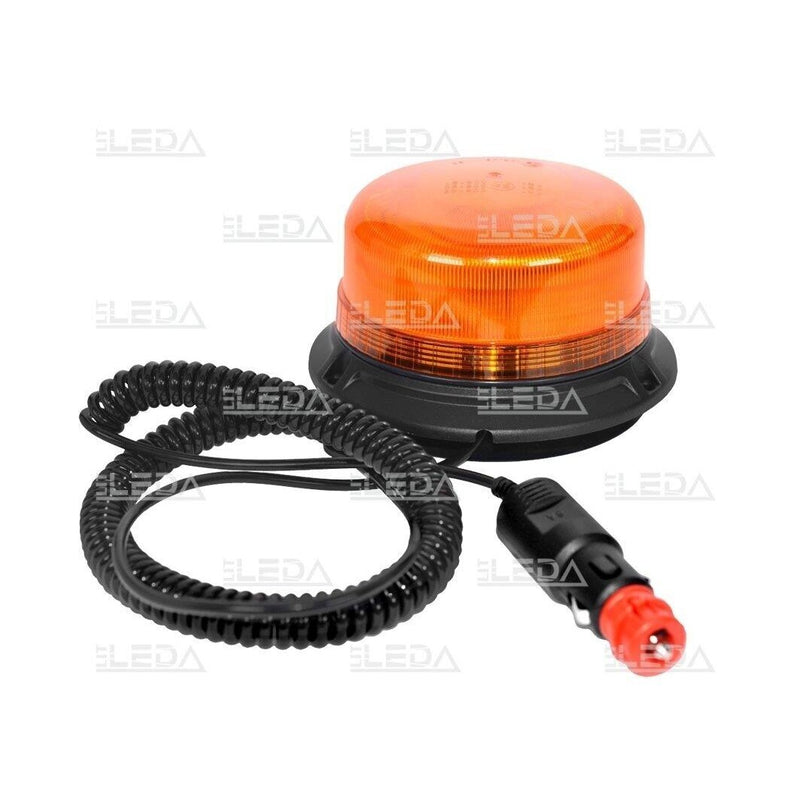 LITLEDA sertificēts LED brīdinājuma gaismas signāls (oranžs) ar magnētisku pamatni, piesūcekni un papildus stiprināms ar skrūvēm ECE R65, ECE R10