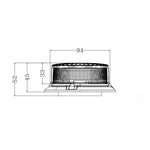 12-24V 60 SMD LED orange blinkande ljus, IP56, CE, RoHS, E9, 94x129mm