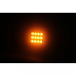 12 LED mini warning light, yellow, 12/24V; 3.5 m cable; ECE R65, ECE R10, EMC