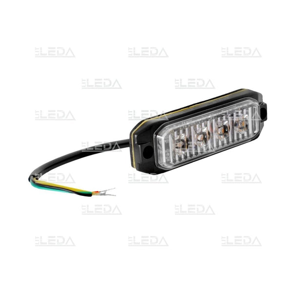 12W 12-24V LED darba lukturis, 4 gaismas funkcijas, dzeltena gaisma, IP67, ECE, R10, CE