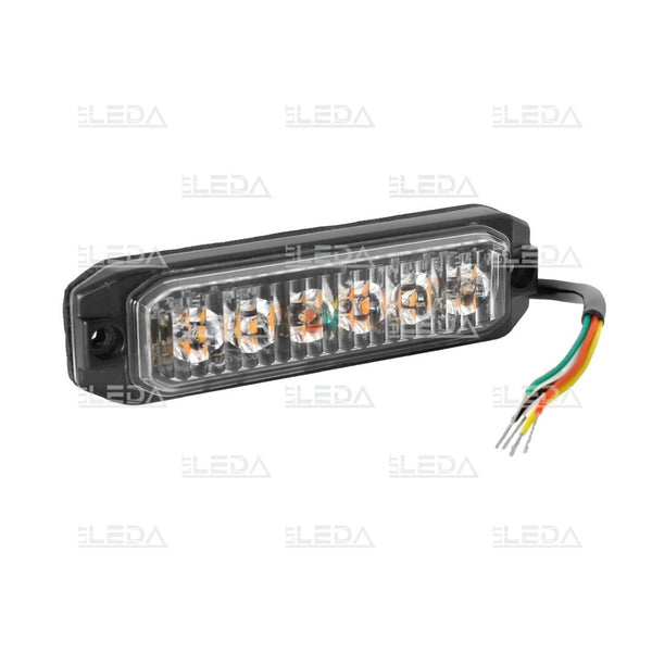 18W(6x3W) 12-24V LED darba lukturis, 4 gaismas funkcijas, dzeltena gaisma, IP67, ECE R10, EMC, CE