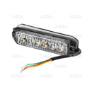 18W(6x3W) 12-24V LED-arbetslampa, 4 ljusfunktioner, gult ljus, IP67, ECE R10, EMC, CE, 119/32/13 mm