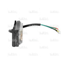 18W(6x3W) 12-24V LED-arbetslampa, 4 ljusfunktioner, gult ljus, IP67, ECE R10, EMC, CE, 119/32/13 mm