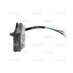 18W(6x3W) 12-24V LED-arbetslampa, 4 ljusfunktioner, gult ljus, IP67, ECE R10, EMC, CE, 119/32/13 mm