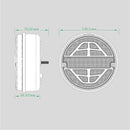 LITTLEDA LED universāls, apaļš, aizmugurējais, labais gaismeklis, ar 3 funkcijām, 12-24V, IP67, CE, RoHS, ECE R7, ECE R6, ECE R10 EMC, Ø139 x 32,7 mm