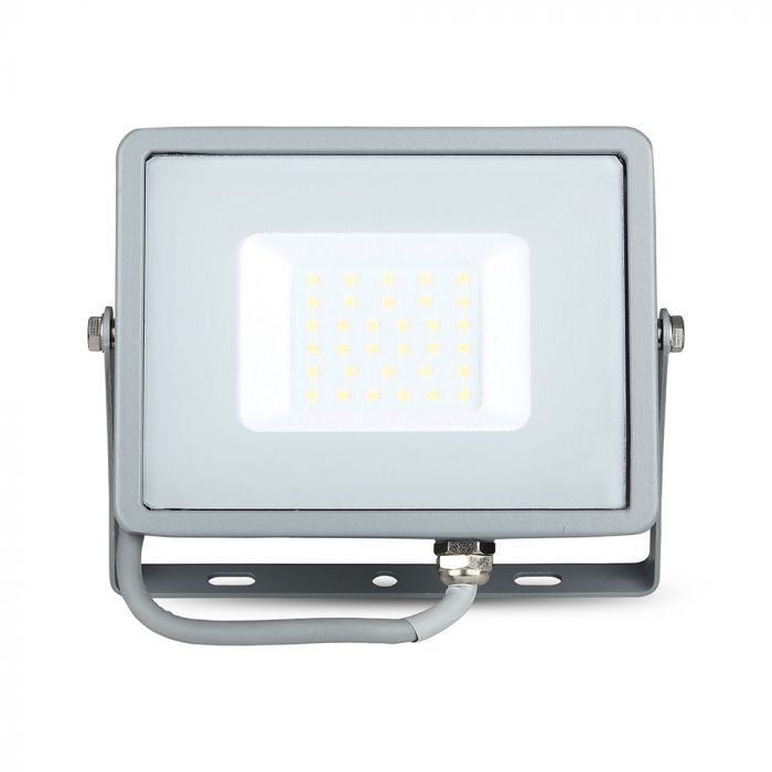 30W (2400Lm) LED-valgusti V-TAC SAMSUNG, IP65, 5-aastane garantii, hall korpus, 6400K külmvalge valgus