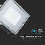 30W (2400Lm) LED-valgusti V-TAC SAMSUNG, IP65, 5-aastane garantii, hall korpus, 6400K külmvalge valgus