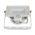 30W (2400Lm) LED-valgusti PIR liikumisanduriga, V-TAC SAMSUNG, IP65, 5-aastane garantii, valge korpus, külmvalge valgus 6400K