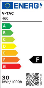 30W(2400Lm) LED-strålkastare med PIR-rörelsesensor, V-TAC SAMSUNG, IP65, 5 års garanti, svart hölje, varmvitt ljus 3000K