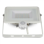 KASTE 8 gab. x 17,85€ – 50W(4000Lm) LED Prožektors ar PIR kustības sensoru (Cut-OFF), V-TAC SAMSUNG, IP65, garantija 5 gadi, balts korpuss, silti balta gaisma 3000K