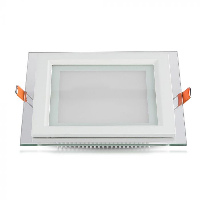 12W(840Lm) LED paneel süvistatav ruut, V-TAC, soe valge valgus 3000K, koos toiteplokiga.