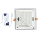 12W(840Lm) LED paneel süvistatav ruut, V-TAC, soe valge valgus 3000K, koos toiteplokiga.