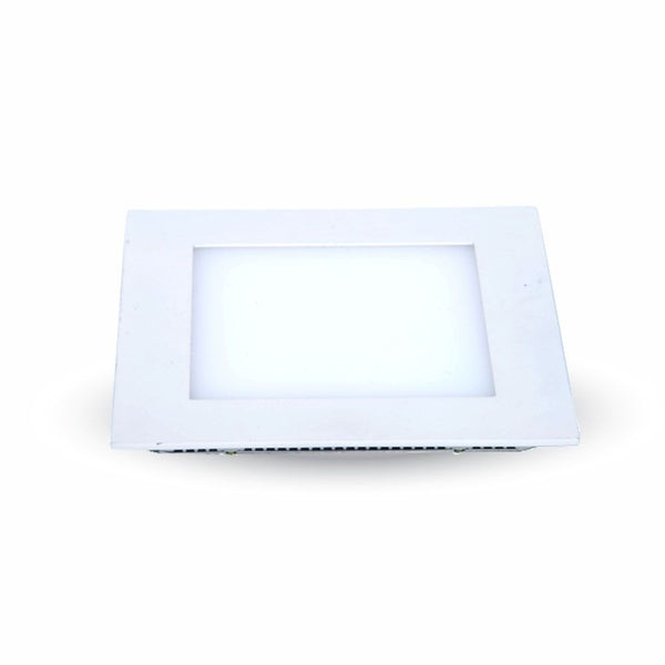 15W(1500Lm) LED Panelis iebūvējams kvadrāta, V-TAC, silti balta gaisma 3000K, komplektā ar barošanās bloku