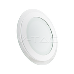 12W(1080Lm) LED Panelis iebūvējams apaļš, V-TAC, maināma gaisma 3000K/4500k/6000k, komplektā ar barošanās bloku