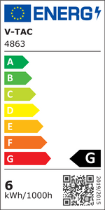 6W (420Lm) LED paneel süvistatav ruut, V-TAC, soe valge valgus 3000K, koos toiteplokiga.
