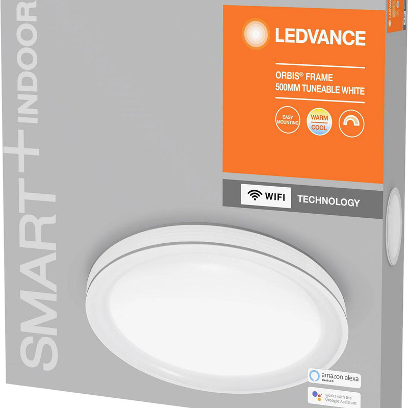 32W (3300Lm) LEDVANCE SMART + APP med WIFI, kompatibel med Google Assistant och Amazon Alexa, dimbar, vit, rund, 5 års garanti, 3IN1