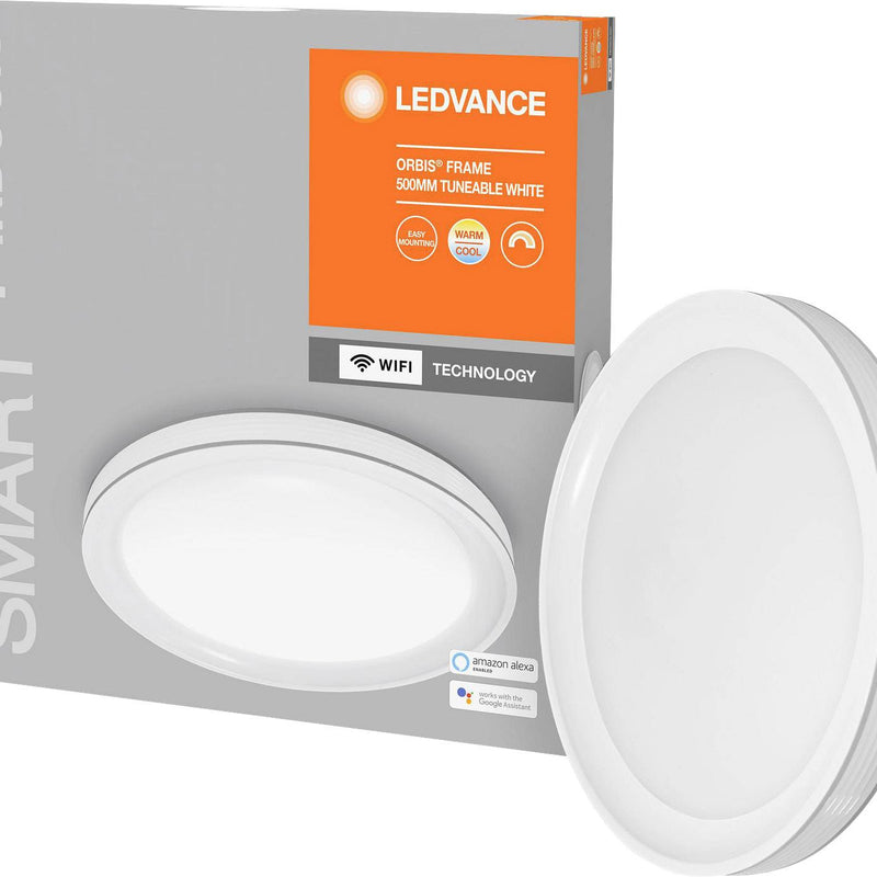 32W (3300Lm) LEDVANCE SMART + APP med WIFI, kompatibel med Google Assistant och Amazon Alexa, dimbar, vit, rund, 5 års garanti, 3IN1