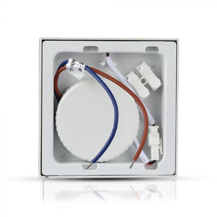 12W(1000Lm) LED Panelis virsapmetuma kvadrāta, V-TAC, auksti balta gaisma 6400K, komplektā ar barošanās bloku