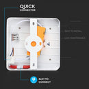 12W+3W(1140Lm) LED Panelis virsapmetuma kvadrāta, V-TAC, silti balta gaisma 3000K, komplektā ar barošanās bloku