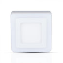 18W+4W(1800Lm) LED Panelis virsapmetuma kvadrāta, V-TAC, silti balta gaisma 3000K, komplektā ar barošanās bloku