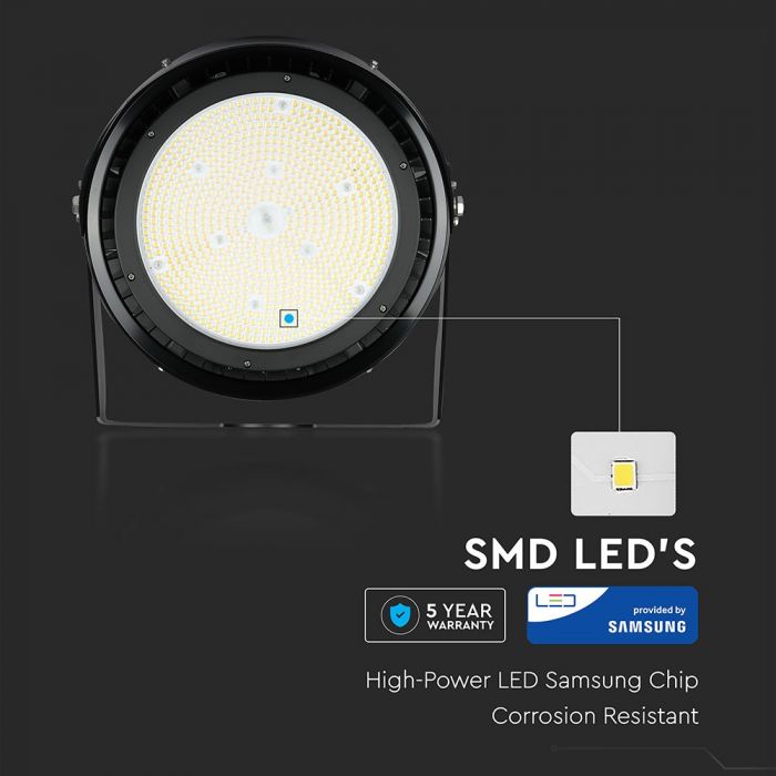 500W(67 500Lm) LED Prožektors V-TAC SAMSUNG, IP65, dimmējams, garantija 5 gadi, melns korpuss, auksti balta gaisma 5000K