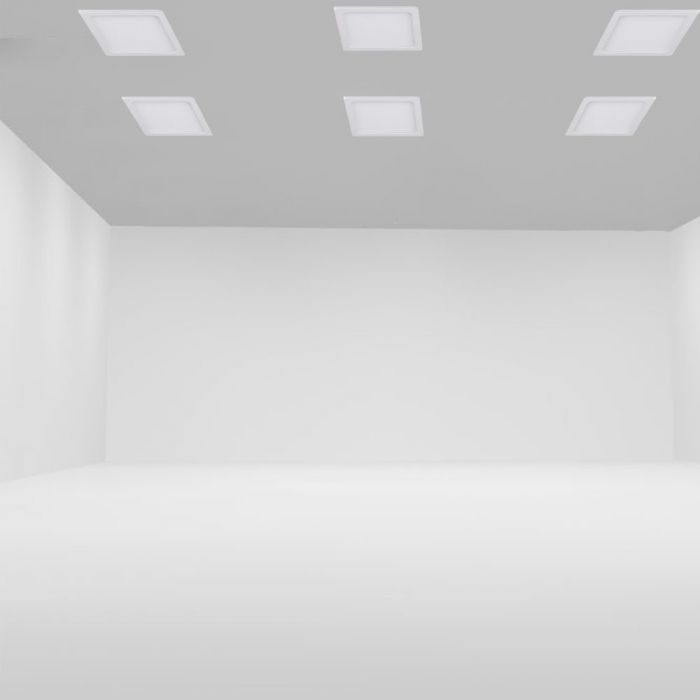 15W (1500Lm) LED paneel süvistatav ruut, V-TAC, jaheda valge valgus 6000K, koos toiteplokiga.