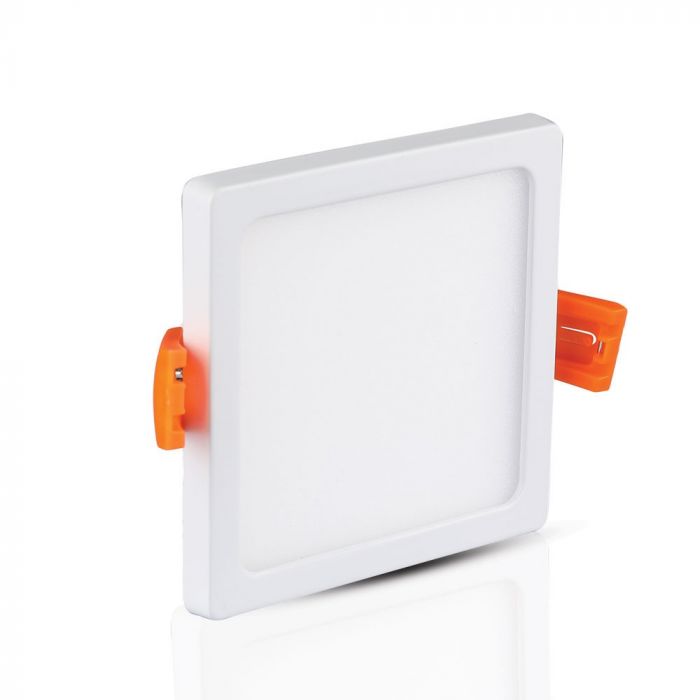 15W(1500Lm) LED Panelis iebūvējams kvadrāta, V-TAC, auksti balta gaisma 6000K, komplektā ar barošanās bloku