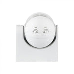 Infrasarkanais kustības sensors, balts, regulējams laiks un LUX, Max 300W LED, IP44,   360°, V-TAC