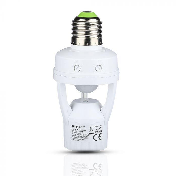 LED infrasarkanais kustību sensors, balts, IP20, V-TAC