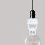 The infrared motion sensor can be screwed into an E27 socket for an E27 bulb (up to 60W).