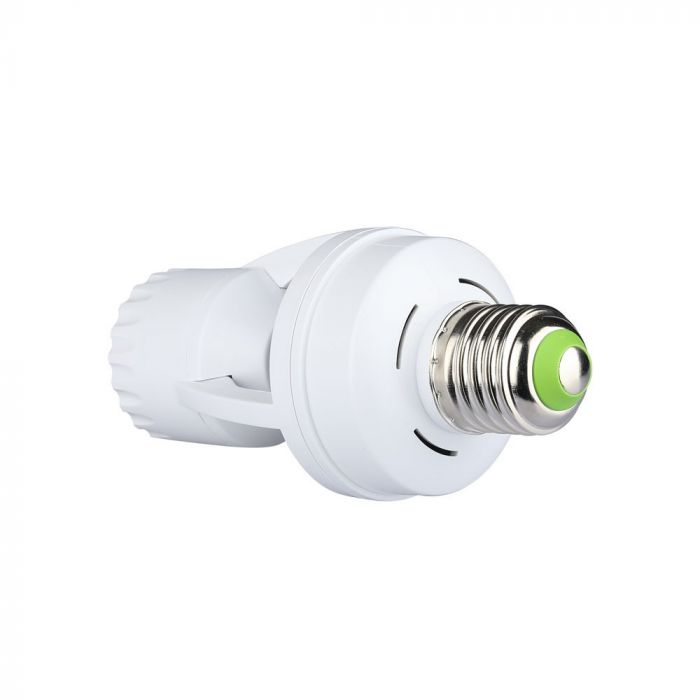 The infrared motion sensor can be screwed into an E27 socket for an E27 bulb (up to 60W).