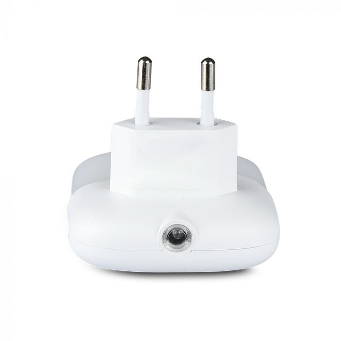 0.5W(10Lm) LED night light with sensor, V-TAC SAMSUNG, IP20, plug-in socket, warm white light 3000K