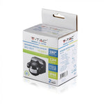Infrasarkanais kustību sensors, melns, regulējams laiks un LUX (līdz 300W), V-TAC