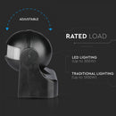 Infrared motion sensor, black, adjustable time and LUX (up to 300W), V-TAC