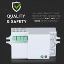 LED 300W Microwave motion sensor, IP20, Max 300W LED, 180°/360°, white, V-TAC