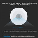 Infrared motion sensor, ceiling, white, adjustable time and LUX (up to 1000W), V-TAC