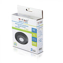 Infrared motion sensor, ceiling, black, adjustable time and LUX, Max 1000W LED, 360°, V-TAC