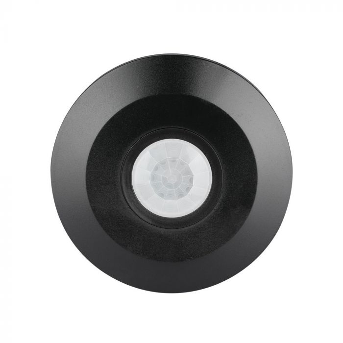 Infrasarkanais kustības sensors, griestu, melns, regulējams laiks un LUX,  Max 1000W LED,  360°, V-TAC
