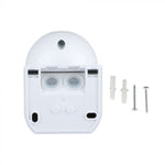 Infrasarkanais kustības sensors, grozāms, balts, regulējams laiks un LUX, Max 400W LED, IP44,  360°, V-TAC