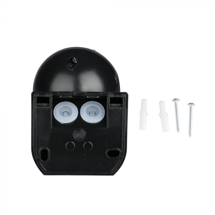 Infrasarkanais kustības sensors, grozāms, melns, regulējams laiks un LUX (līdz 400W), V-TAC