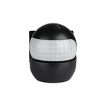 Infrasarkanais kustības sensors, grozāms, melns, regulējams laiks un LUX (līdz 400W), V-TAC
