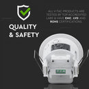 Infrared motion sensor, ceiling, adjustable time and LUX (up to 300W), V-TAC