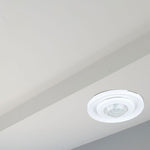 Infrasarkanais kustības sensors, iebūvējams, griestu, balts, regulējams laiks un LUX , Max 400W LED,  360°, V-TAC