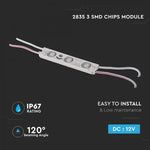 1W (100Lm) IP67 LED модуль с 3 V-TAC диодами SMD2835, холодный белый 6000K