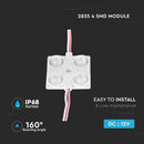 1.44W(135Lm) LED модуль V-TAC с SMD2835 4 диода, 3m самоклеящийся, IP68, холодный белый 6000K