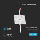 1.44W (135Lm) LED moodul V-TAC koos SMD2835 4 dioodiga, 3m isekleepuv, IP68, ROHELINE valgus