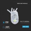 0.24W(22Lm) LED süvistatav moodul V-TAC SMD5050 1 dioodiga, IP68, PUNANE valgus