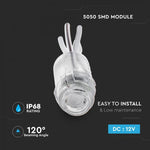 0.24W(22Lm) LED iebūvējams Modulis V-TAC ar SMD5050 1diodi, IP68, ZAĻA gaisma